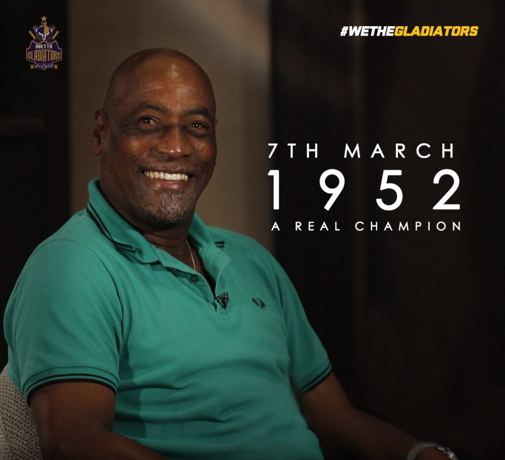 Sir Vivian Richards (Photo Credit: Twitter @TeamQuetta)