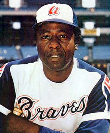 Hank Aaron with the Atlanta Braves in 1974